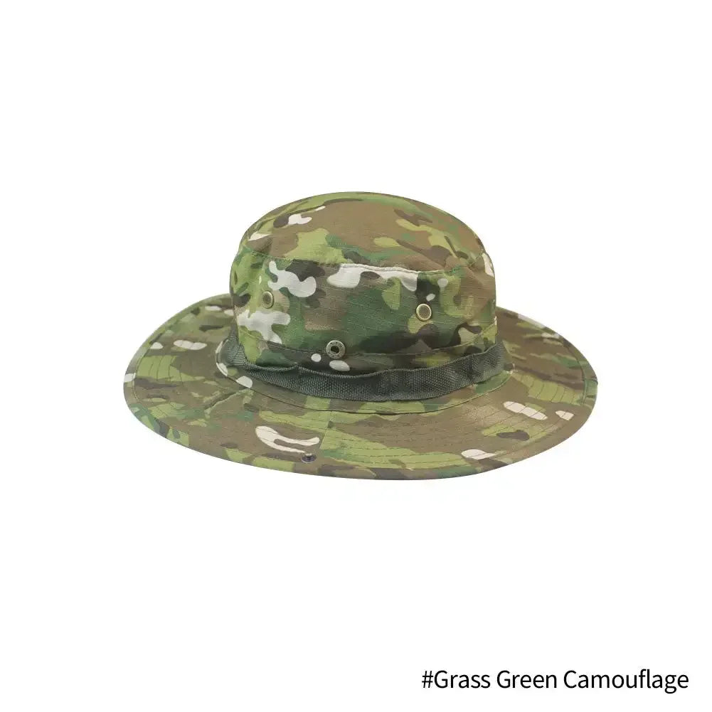 Camouflage Tactical Boonie Hats Camping Climbing Bucket Sniper Hat Men Outdoor Fishing Hiking Cap Sun Protective Boonie Caps