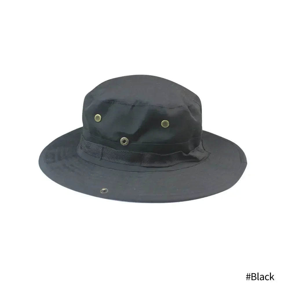 Camouflage Tactical Boonie Hats Camping Climbing Bucket Sniper Hat Men Outdoor Fishing Hiking Cap Sun Protective Boonie Caps