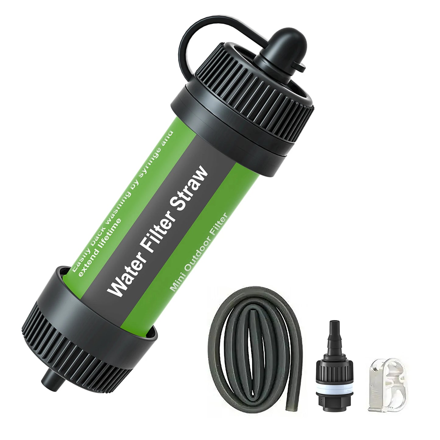 Outdoor Water Filter Straw Portable Water Purifier Survival Gear for Camping Hiking Backpacking Emergency Preparedness