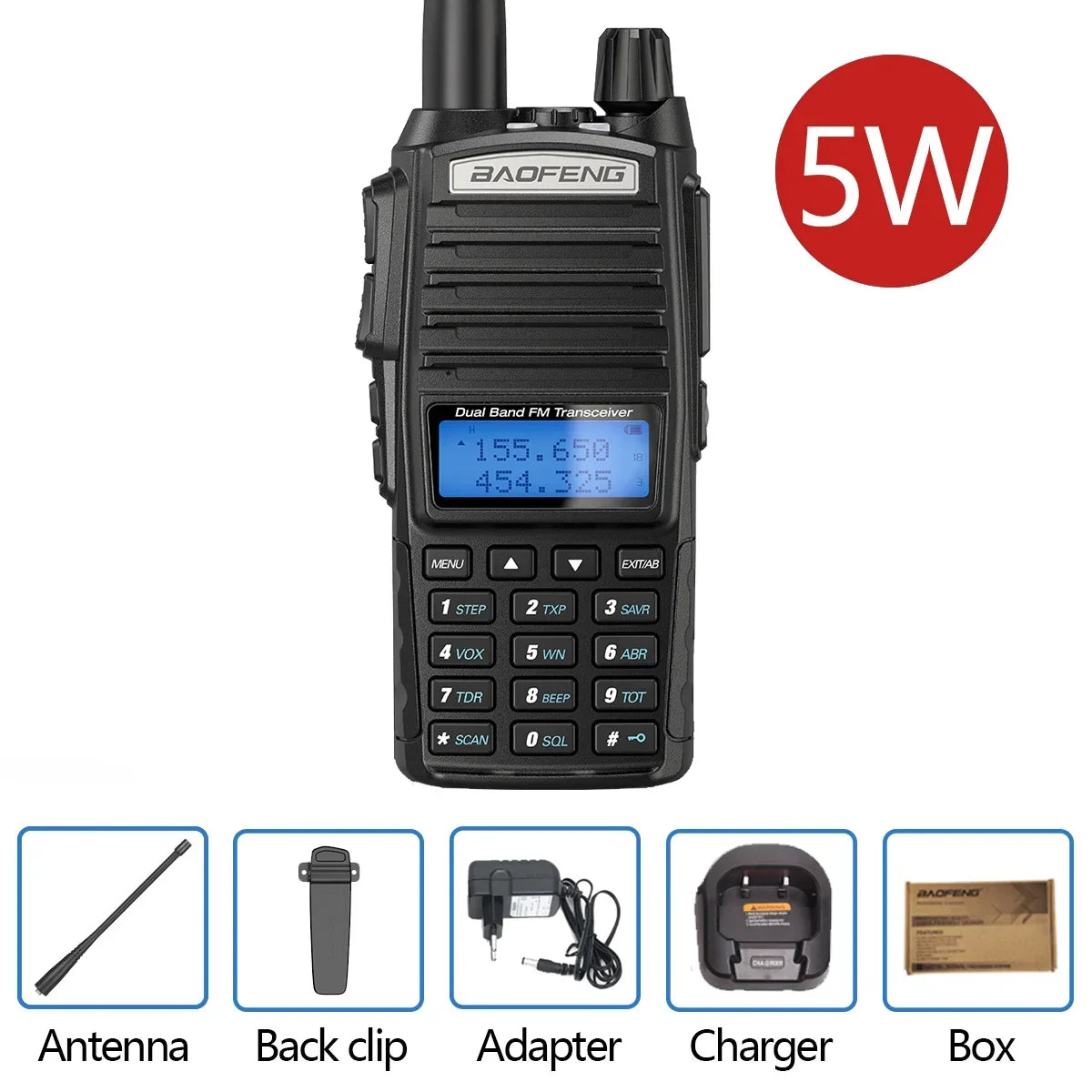 BAOFENG UV 82 Walkie Talkie Real 5W 8W Ham Radio Comunicador Dual PTT Long Range 2 Way Portable FM Amateur Radio Station
