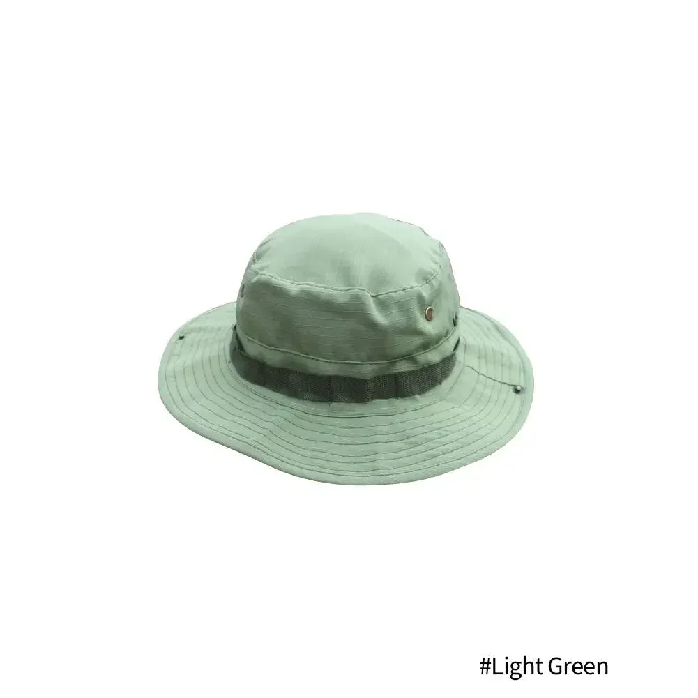 Camouflage Tactical Boonie Hats Camping Climbing Bucket Sniper Hat Men Outdoor Fishing Hiking Cap Sun Protective Boonie Caps