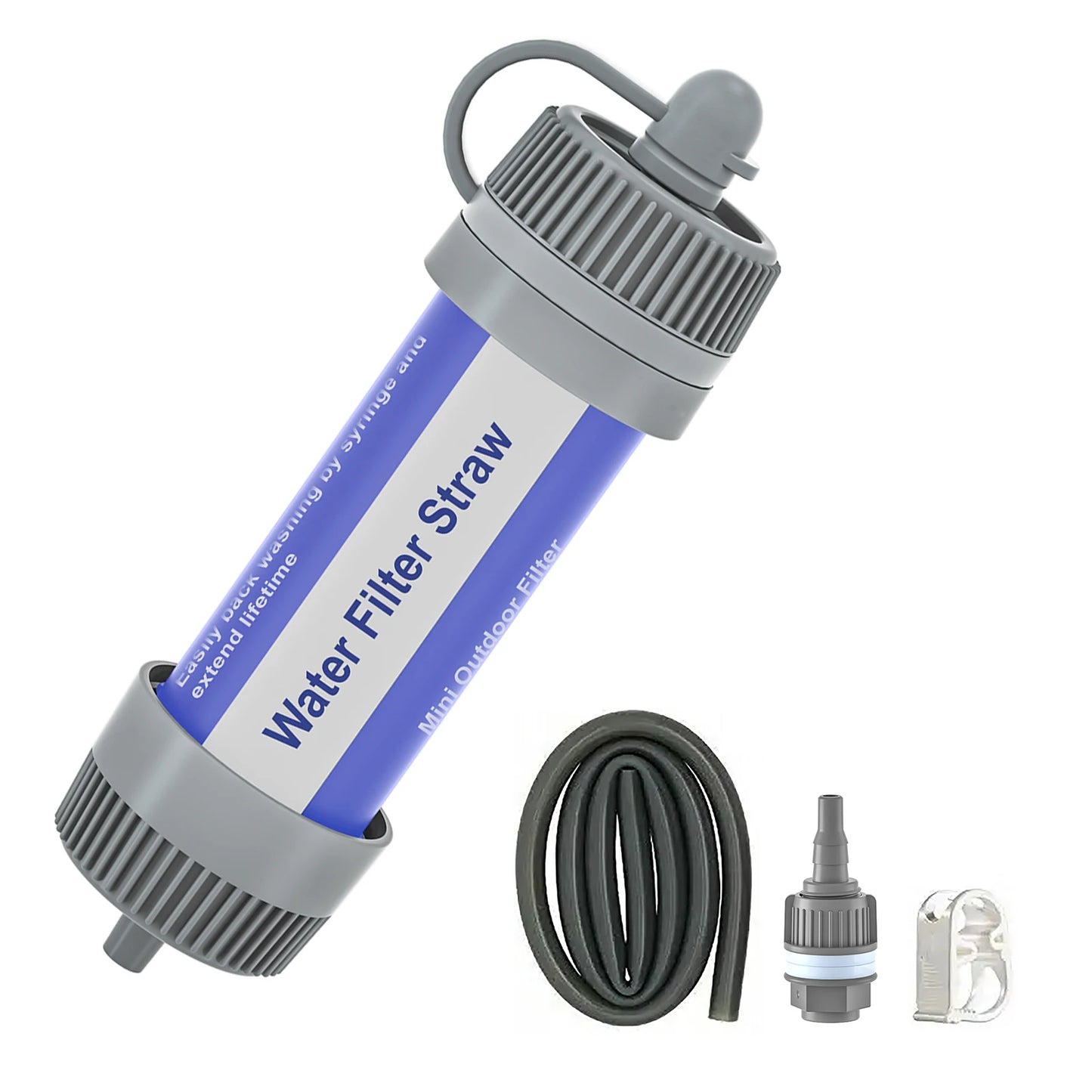 Outdoor Water Filter Straw Portable Water Purifier Survival Gear for Camping Hiking Backpacking Emergency Preparedness