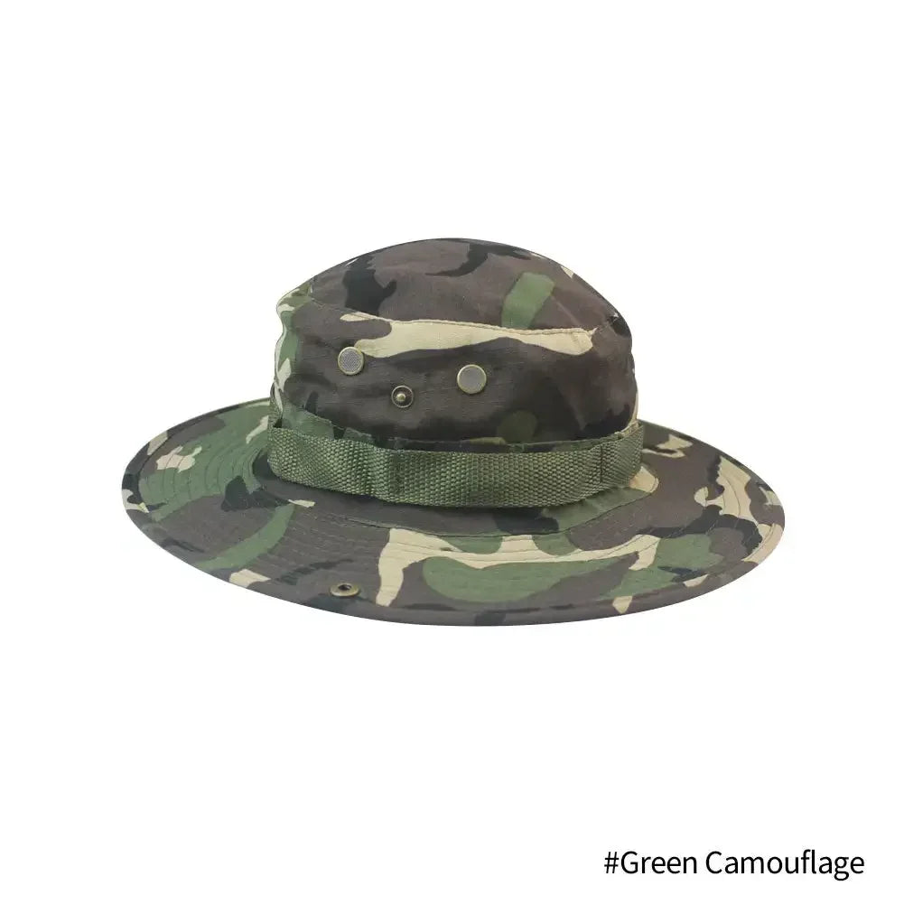 Camouflage Tactical Boonie Hats Camping Climbing Bucket Sniper Hat Men Outdoor Fishing Hiking Cap Sun Protective Boonie Caps