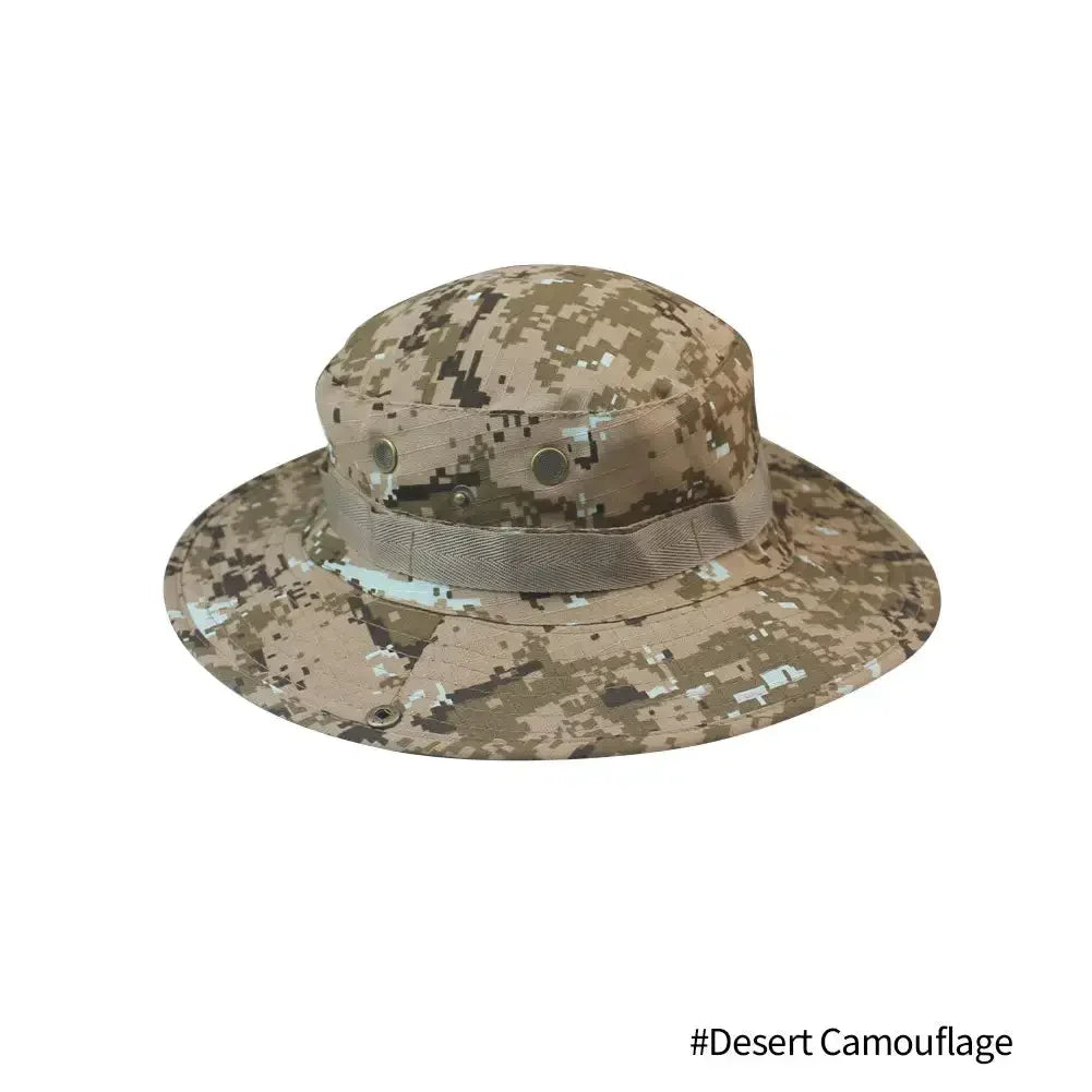 Camouflage Tactical Boonie Hats Camping Climbing Bucket Sniper Hat Men Outdoor Fishing Hiking Cap Sun Protective Boonie Caps