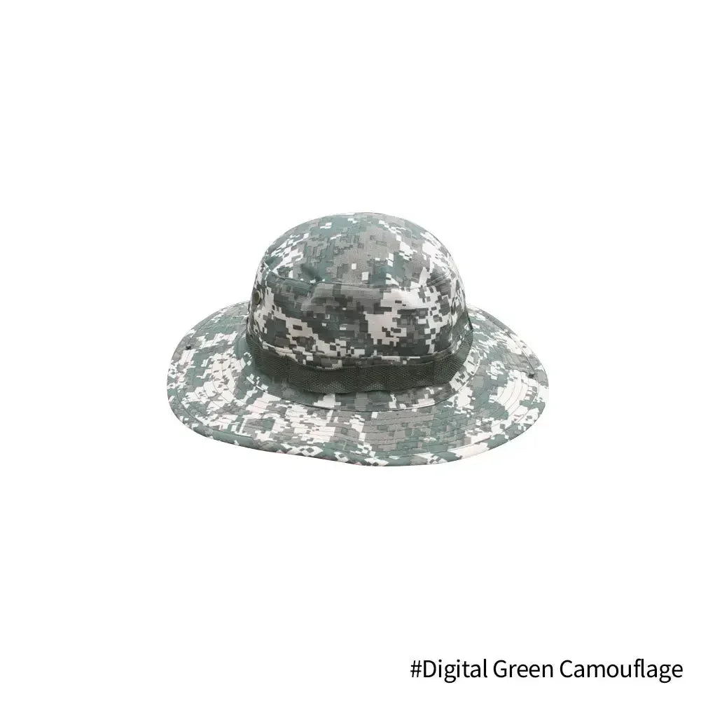 Camouflage Tactical Boonie Hats Camping Climbing Bucket Sniper Hat Men Outdoor Fishing Hiking Cap Sun Protective Boonie Caps
