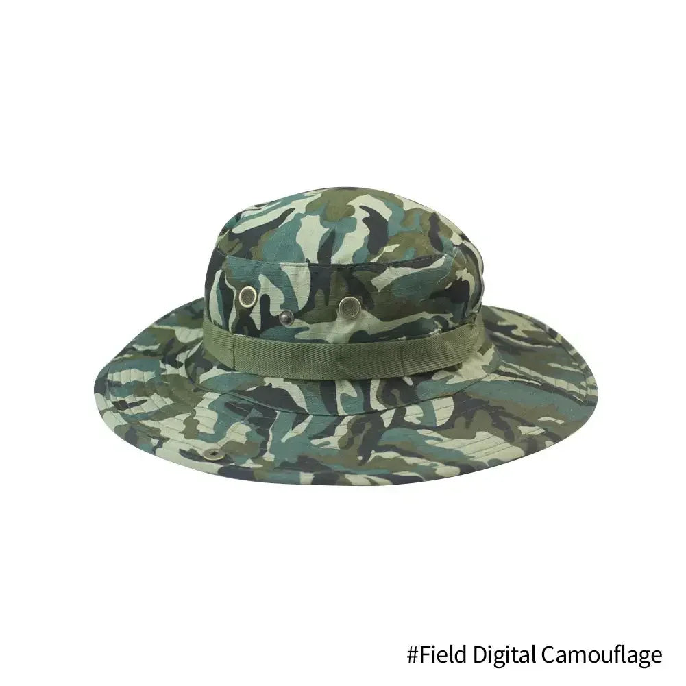 Camouflage Tactical Boonie Hats Camping Climbing Bucket Sniper Hat Men Outdoor Fishing Hiking Cap Sun Protective Boonie Caps