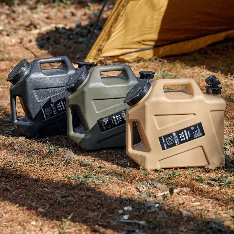 URBANWAVE 3.2 Gallon Portable Water Tank with Faucet - BPA-Free, Military Green, Ideal for Camping & Hiking, Durable & Leakproof, Emergency Water Storage, Outdoor Multipurpose