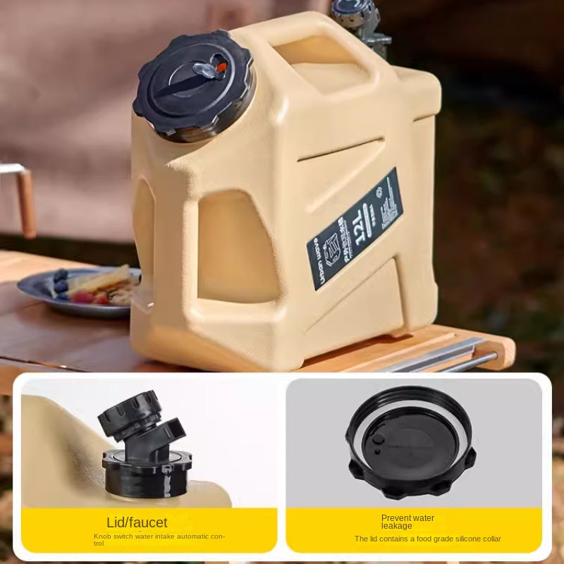URBANWAVE 3.2 Gallon Portable Water Tank with Faucet - BPA-Free, Military Green, Ideal for Camping & Hiking, Durable & Leakproof, Emergency Water Storage, Outdoor Multipurpose