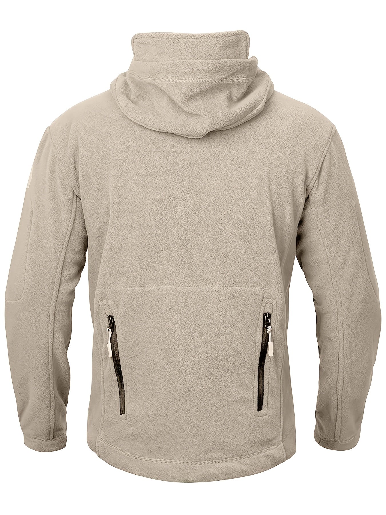 Men's Tactical Hoodie Fleece Jacket Winter Warm Full-Zip Military Army Outerwear Outdoor Sport Hooded Skiing Hunting Hiking Coat with 7 Zip Pockets