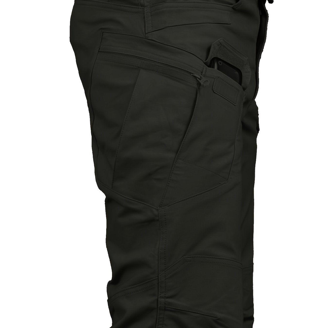 Multi Pocket Men's Tactical Pants, Loose Casual Outdoor Military Pants, Mens Pants For Hiking