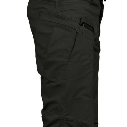 Multi Pocket Men's Tactical Pants, Loose Casual Outdoor Military Pants, Mens Pants For Hiking