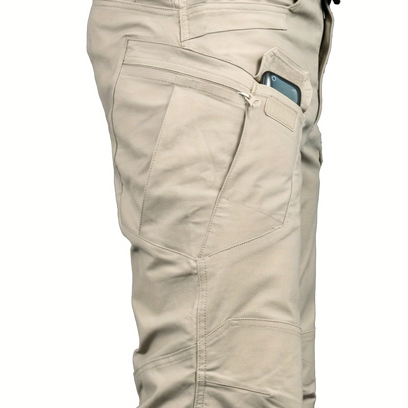 Multi Pocket Men's Tactical Pants, Loose Casual Outdoor Military Pants, Mens Pants For Hiking