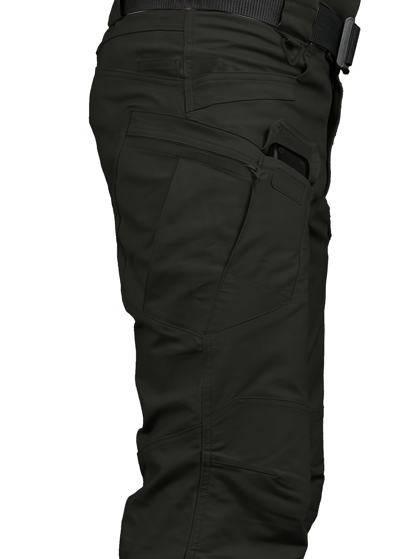 Multi Pocket Men's Tactical Pants, Loose Casual Outdoor Military Pants, Mens Pants For Hiking