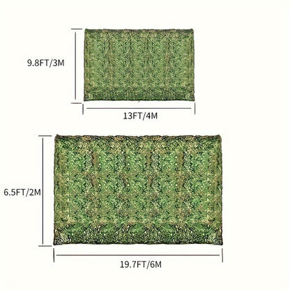 Single Pack Senmortar Camouflage Net, Cut-to-Size Military Woodland Hunting Mesh in Grass Green, Made of Durable Polyester Fiber for Blind, Sunshade, Shooting, Theme Party Decoration