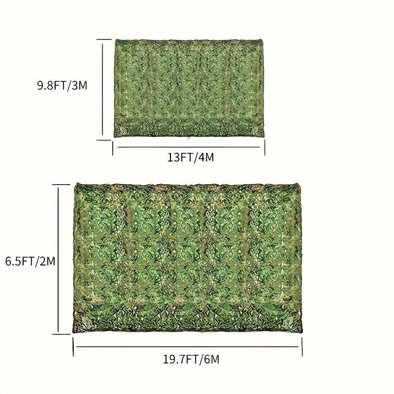 Single Pack Senmortar Camouflage Net, Cut-to-Size Military Woodland Hunting Mesh in Grass Green, Made of Durable Polyester Fiber for Blind, Sunshade, Shooting, Theme Party Decoration
