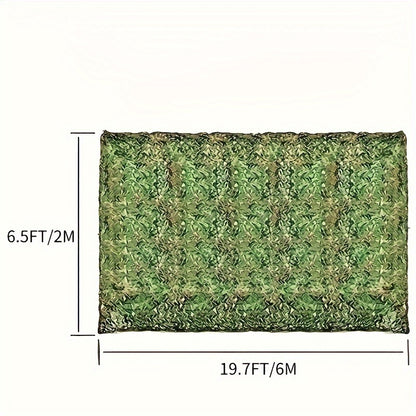 Single Pack Senmortar Camouflage Net, Cut-to-Size Military Woodland Hunting Mesh in Grass Green, Made of Durable Polyester Fiber for Blind, Sunshade, Shooting, Theme Party Decoration