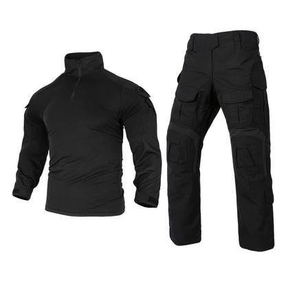 G3 Tactical Camo Suit with Knee Pads - Durable Polyester, Machine Washable, Ideal for Training, CS Airsoft & Hunting