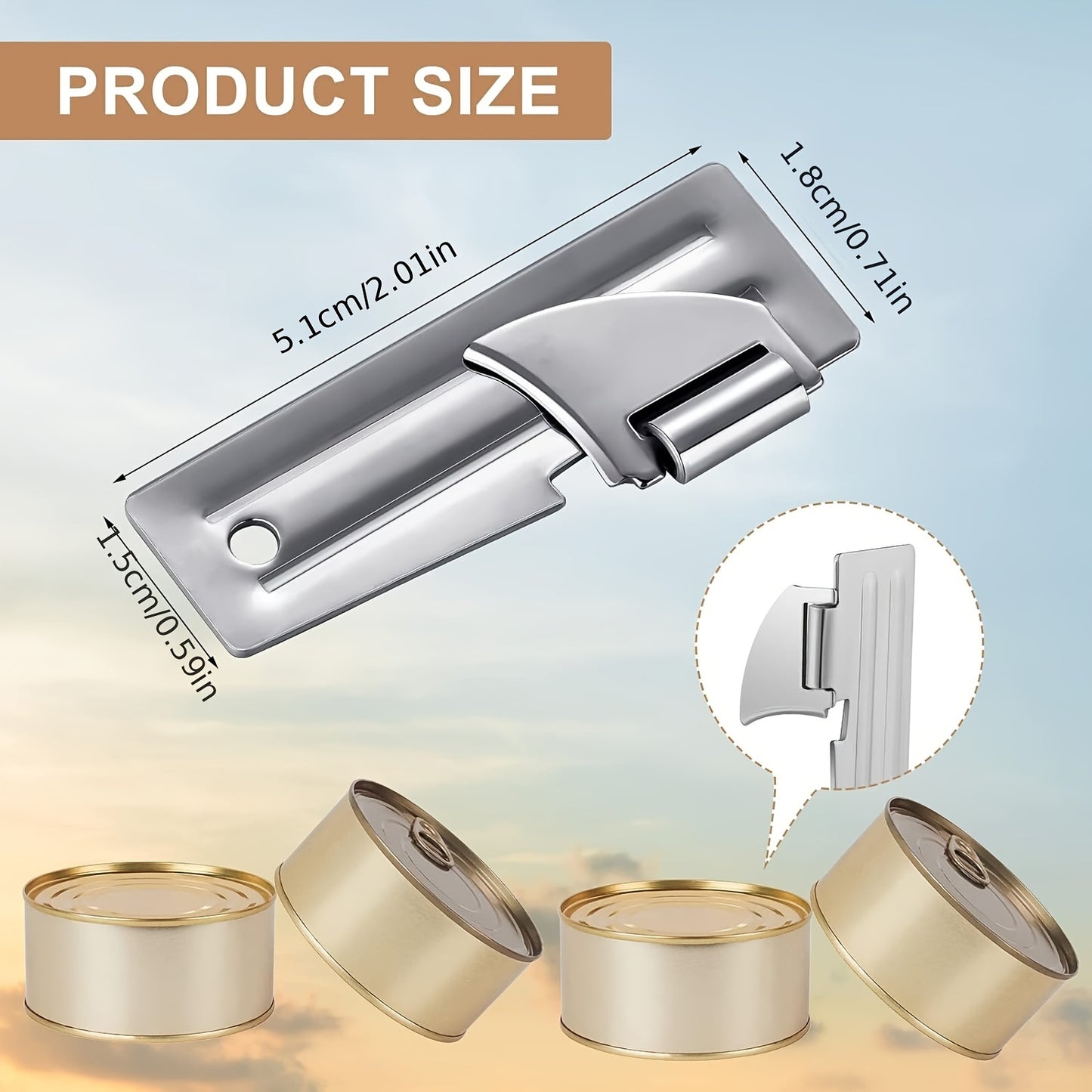 10pcs/set, Can Opener, Camping Can Opener, Stainless Steel Military Can Opener, Survival Can Opener, Army Can Opener, Backpack Can Opener, Kitchen Gadgets, Cheap Items