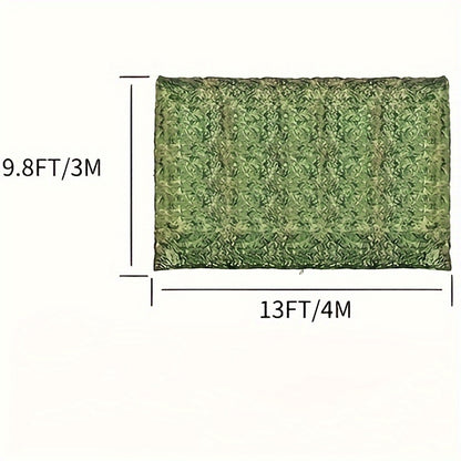 Single Pack Senmortar Camouflage Net, Cut-to-Size Military Woodland Hunting Mesh in Grass Green, Made of Durable Polyester Fiber for Blind, Sunshade, Shooting, Theme Party Decoration