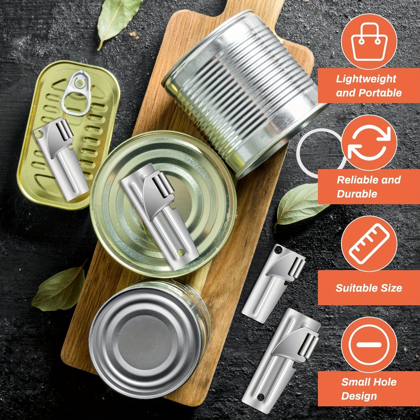 10pcs/set, Can Opener, Camping Can Opener, Stainless Steel Military Can Opener, Survival Can Opener, Army Can Opener, Backpack Can Opener, Kitchen Gadgets, Cheap Items