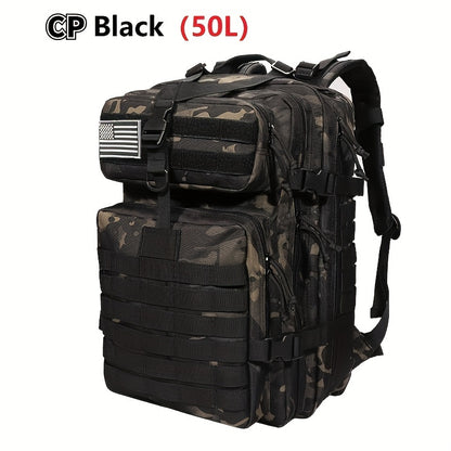 50L Military Tactical Backpacks Molle Army Assault Pack 3 Day Bug Out Bag Hiking Treeking Rucksack