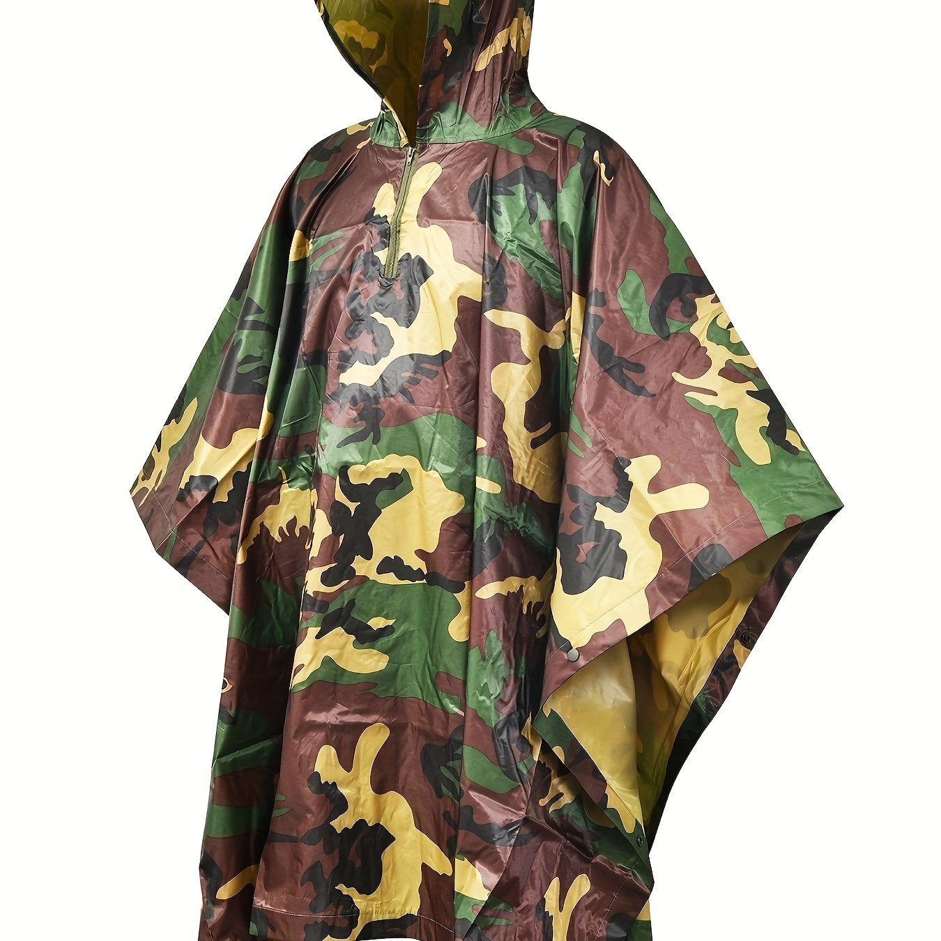 Military Style Tactical Poncho, Outdoor Rain Poncho Multipurpose Waterproof Military Tent Rain Poncho for Camping Outdoor Hunting Hiking