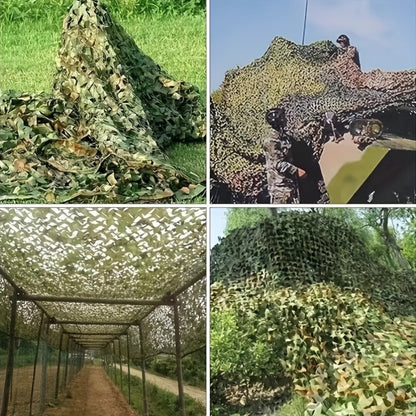 Single Pack Senmortar Camouflage Net, Cut-to-Size Military Woodland Hunting Mesh in Grass Green, Made of Durable Polyester Fiber for Blind, Sunshade, Shooting, Theme Party Decoration