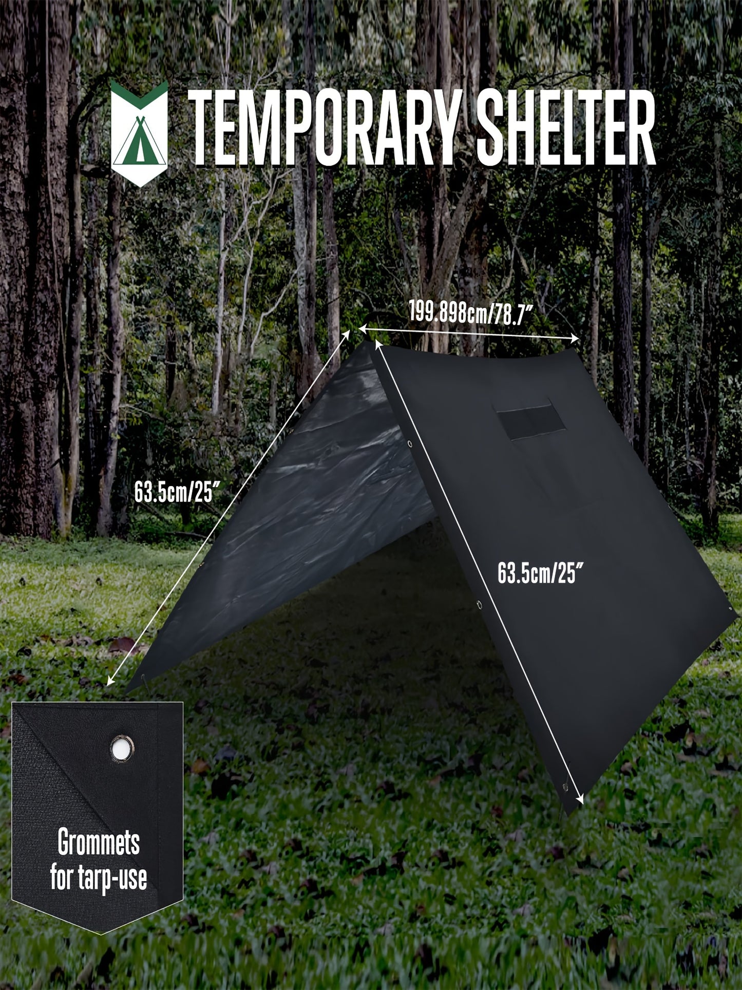 Military Style Tactical Poncho, Soft Shell Poncho Multipurpose Waterproof Military Tent Rain Poncho for Camping Outdoor Hunting Hiking