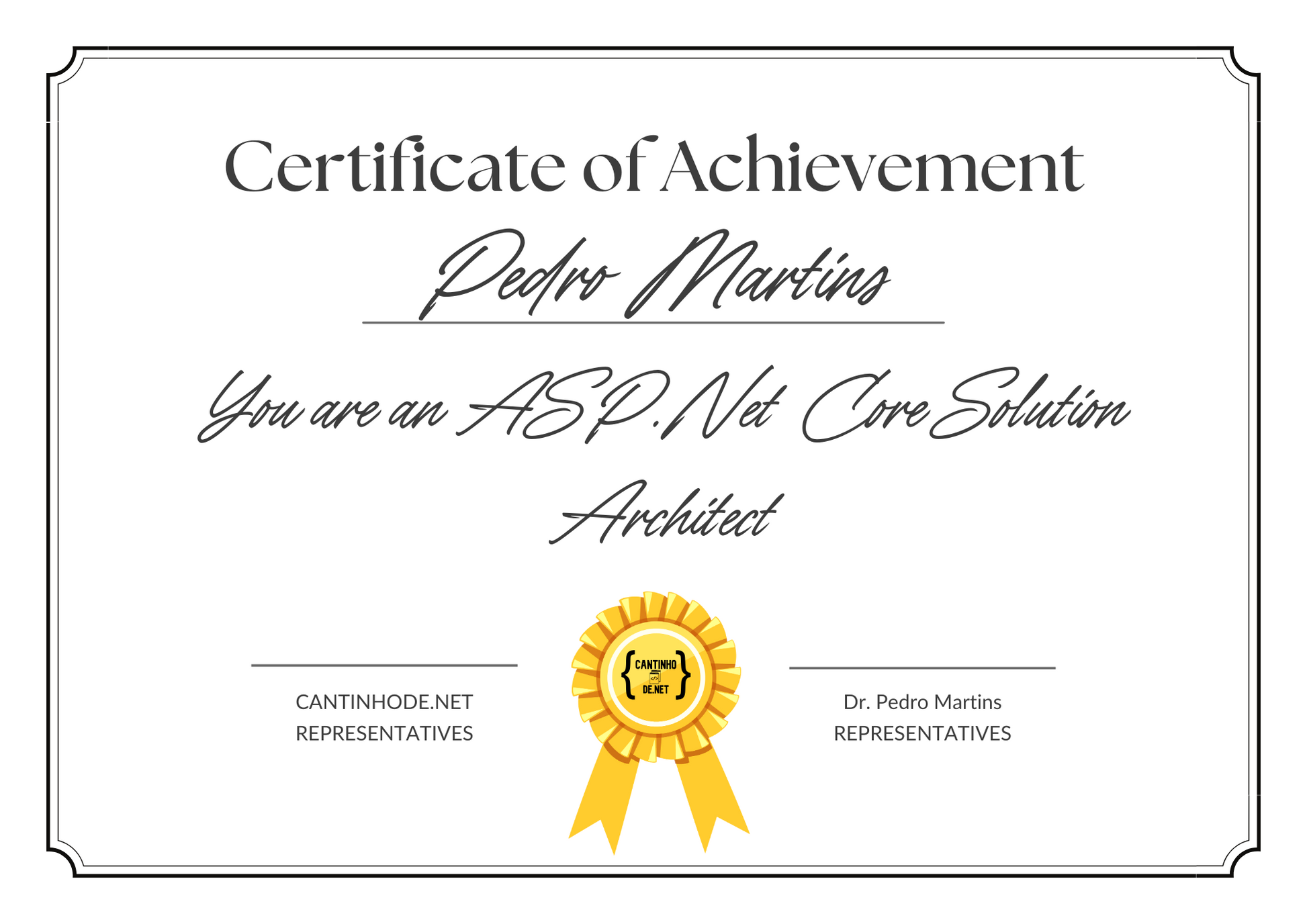 Exame de certificação de arquiteto de soluções principais asp.net