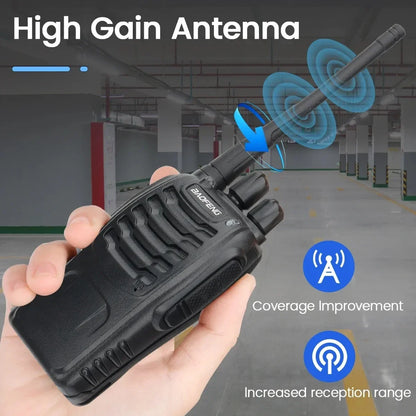 5W Baofeng BF-888S Walkie Talkie USB Plug Dual Band Portable Two Way Radio Long Range Standby UHF:400-470MHz 16CH 1Pc/2Pcs