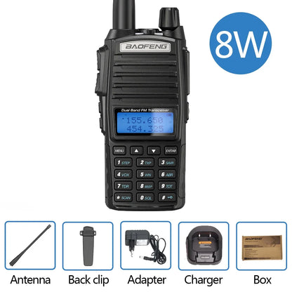 BAOFENG UV 82 Walkie Talkie Real 5W 8W Ham Radio Comunicador Dual PTT Long Range 2 Way Portable FM Amateur Radio Station