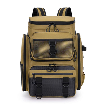 50L Fishing Bag with Rod Holders Chest Bag Fish Tackle Lure Organizer Storage Backpack Outdoor Camping Hiking Large Bagpack