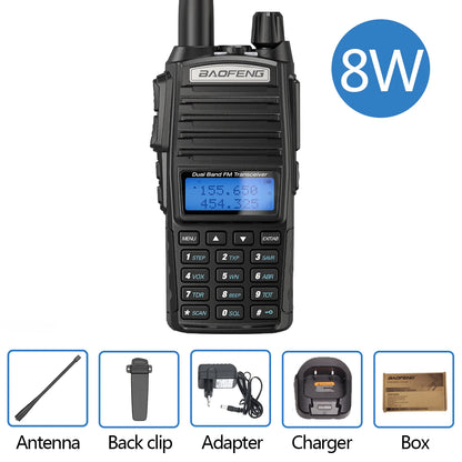 Baofeng UV 82 Walkie Talkie Real 5W 8W Ham Radio Comunicador Dual PTT Long Range 2 Way Portable FM Amateur Radio Station
