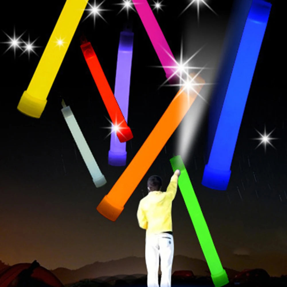 5-20Pcs Fluorescence Light Glow Sticks with Hook for Hiking Camping Outdoor Light Stick Outdoor Emergency Lighting