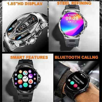 Lenovo New 1.85-inch ultra HD smartwatch, GPS track, HD Bluetooth call; 710 mah large battery 400+ dial, suitable for Huawei