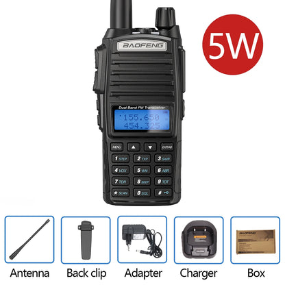 Baofeng UV 82 Walkie Talkie Real 5W 8W Ham Radio Comunicador Dual PTT Long Range 2 Way Portable FM Amateur Radio Station