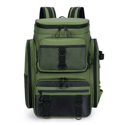 50L Fishing Bag with Rod Holders Chest Bag Fish Tackle Lure Organizer Storage Backpack Outdoor Camping Hiking Large Bagpack