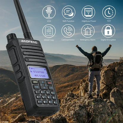 Baofeng DR 1801 Walkie Talkie Large Screem Tier 1+2 Dual Time Slot Digital Dual band 136-174 400-470MHz Portabsle Two Way Radio