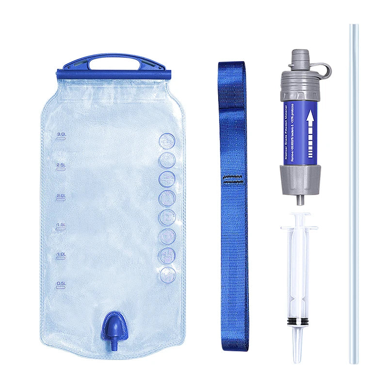 Outdoor Purification Water Filter Straw Camping Equipment Water Purifier Water Filtration System for Survival Emergency Supplies