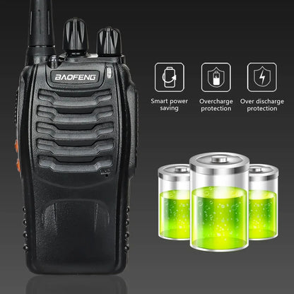 5W Baofeng BF-888S Walkie Talkie USB Plug Dual Band Portable Two Way Radio Long Range Standby UHF:400-470MHz 16CH 1Pc/2Pcs