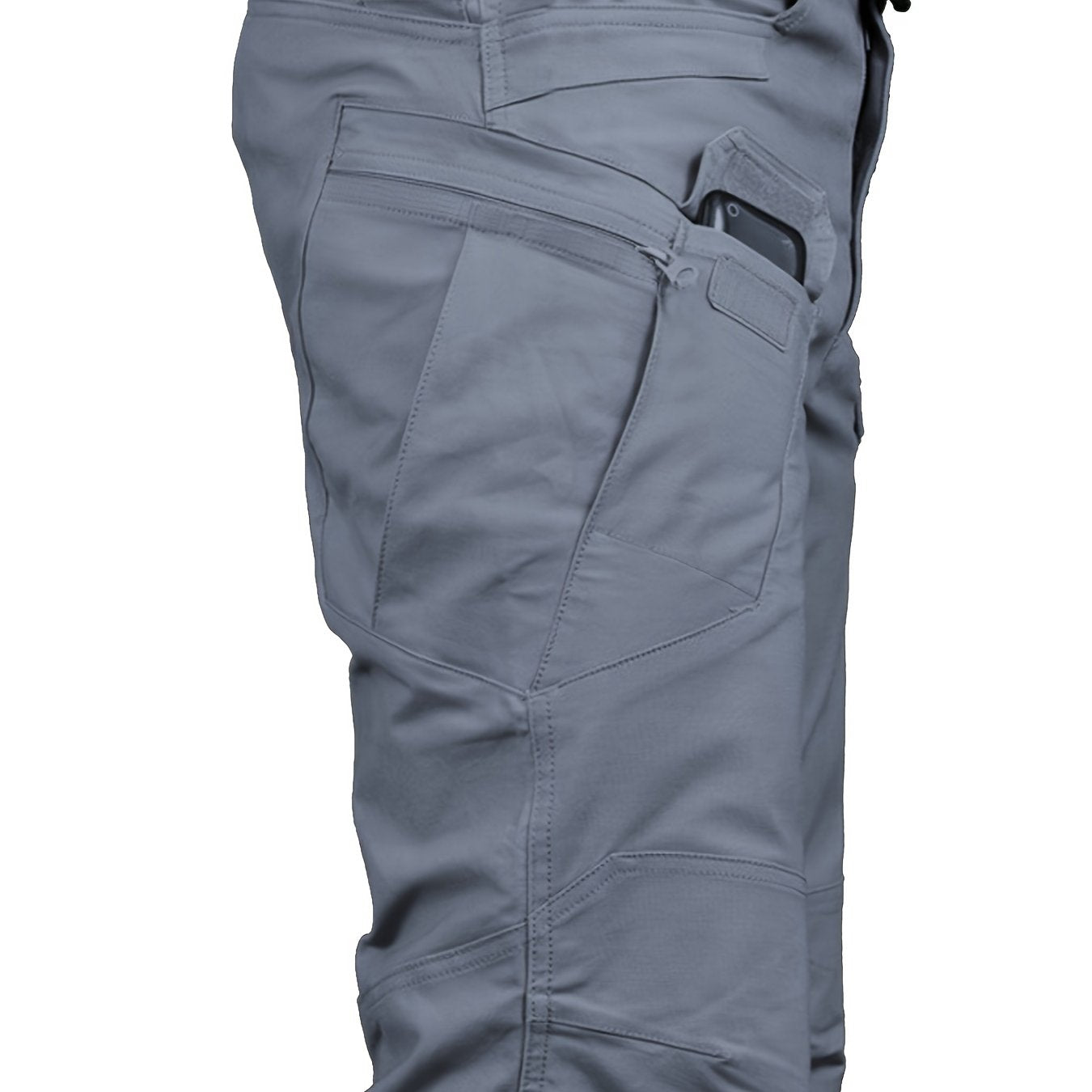 Multi Pocket Men's Tactical Pants, Loose Casual Outdoor Military Pants, Mens Pants For Hiking