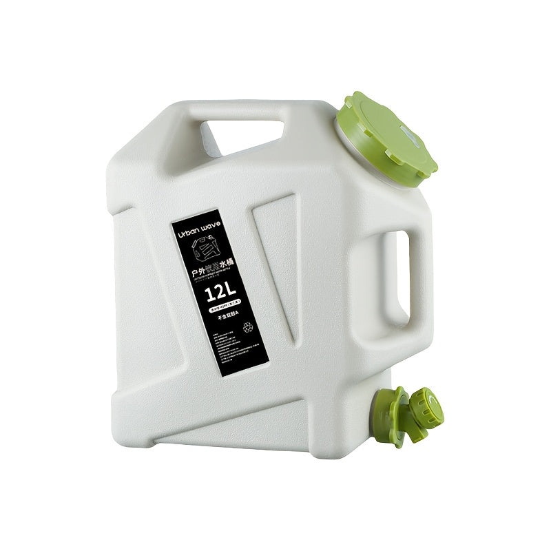 URBANWAVE 3.2 Gallon Portable Water Tank with Faucet - BPA-Free, Military Green, Ideal for Camping & Hiking, Durable & Leakproof, Emergency Water Storage, Outdoor Multipurpose