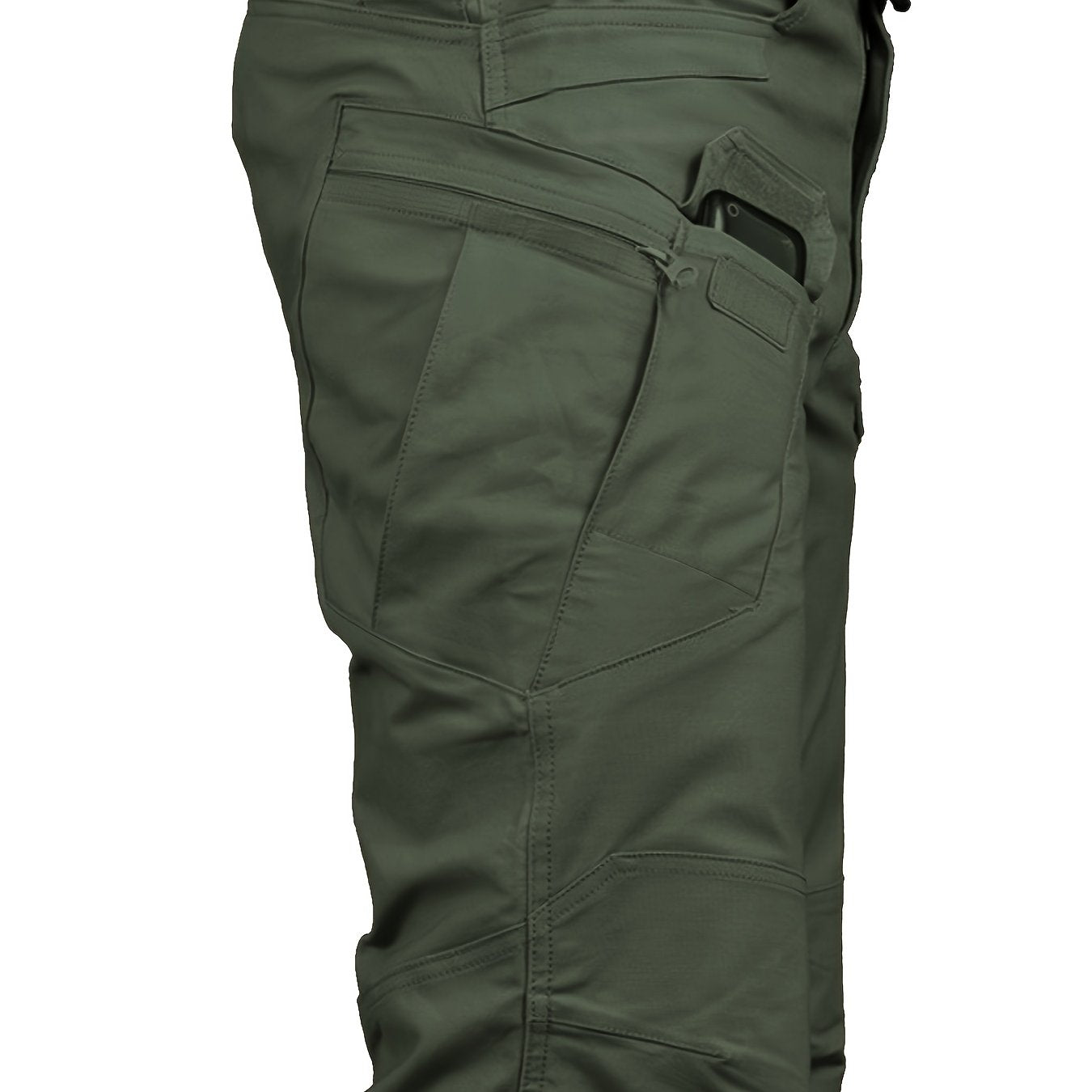 Multi Pocket Men's Tactical Pants, Loose Casual Outdoor Military Pants, Mens Pants For Hiking