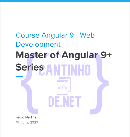 Course Angular 9+ Web Development - Cantinhode.net